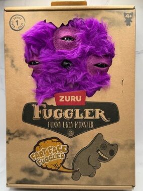 Fuggler Fart Face Annoyed Alien 3 Eyed Funny Ugly Monster Purple Plush Toy NEW